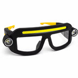 LED Safety Glasses with Integrated Lights – Motion Sensor & Touch Control | USB-C Rechargeable | 5 Lighting Modes | Yellow