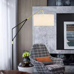 Eryn Floor Lamp Round Basic Nordic/Modern, Fabric, White, Bedroom