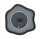 Olivia & May Abstract Wavy LED Wall Mirror in Silver