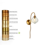 LNC
Modern 6 in. 1-Light Brass Wall Sconce with Smoky Grey Blown Glass Globe Contemporary Damp-rated Bathroom Vanity Light