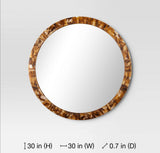 Threshold™ 30-Inch Round Pieced Faux Horn Wall Mirror