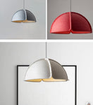 Led Acoustic Pendant Light Recycled Material round Wool Felt Sound Absorbing Fabric Pendant Lamp