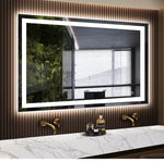 LED Mirror for Bathroom 40 x 32 Inches with Front and Backlit Lighted Vanity Mirror with Lights for Wall with Anti Fog, Stepless Dimmable, Memory Function