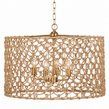 Spina Light Brown Jute Chandelierm