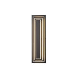 odern LED Outdoor Wall Sconce – 23.6” Black 3-Tier Exterior Wall Light
