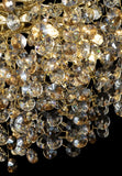 Antique Gold Glass Crystal Chandelier