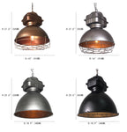 Industrial Style Dome Pendant Lighting 1 Head Metal Mine Light with Round Wire Cage