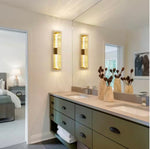 Modern 1-Light Gold Dimmable LED Wall Sconce Wall Lighting with Crystal Bubble Glass Shade