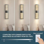 KAISITE
Modern 1-Light Brushed Nickel Dimmable LED Wall Sconce Wall Lighting with Crystal Bubble Glass Shade