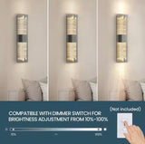 KAISITE
Modern 1-Light Brushed Nickel Dimmable LED Wall Sconce Wall Lighting with Crystal Bubble Glass Shade