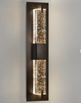 WOSHITU LED Wall Sconce Light: 19 Inch Black Modern Sconces Wall Lighting 3000K