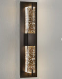 WOSHITU LED Wall Sconce Light: 19 Inch Black Modern Sconces Wall Lighting 3000K