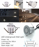 Led Step Light Pathway Staircase Corner Lamp Indoor Outdoor Recessed Wall Stair Light 12-24V IP67 Waterproof 1W