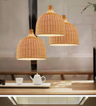 Hand-Woven Bamboo Wicker Rattan  Caribbean lifestyle  Resort/Hotel/Restaurant Decoration Collection 2024 Lantern Pendant Light with Adjustable Cord