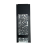 14″ Bubble Glass Designer LED Wall Sconce — Black Finish | Selectable CCT