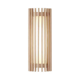 Vintage Walnut Solid Wood Grid Wall Lamp Wabi-sabi style Wall Sconce lights for Bedroom Bedside Living Dining Room