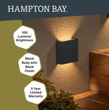 Hampton Bay
10-Watt Equivalent 100 Lumens Low Voltage Black Integrated LED Outdoor Deck and Step Light