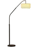 ARTIVA
(Brand Rating: 4.3/5)
Ariana Il Extendable 72 in. to 80 in. LED Antique Satin Brass Arched Floor Lamp With Double Shade