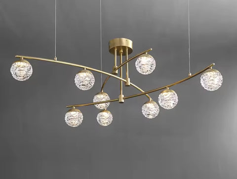 Crystal Ball Copper Ceiling Light – Series 694•	“Sparkle in Every Sphere”
	•	“Where Brass Meets Brilliance”
	•	“A Glow of Modern Elegance”
	•	“Shimmer. Style. Sophistication.”