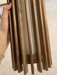 Vintage Walnut Solid Wood Grid Wall Lamp Wabi-sabi style Wall Sconce lights for Bedroom Bedside Living Dining Room