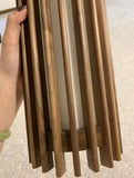 Vintage Walnut Solid Wood Grid Wall Lamp Wabi-sabi style Wall Sconce lights for Bedroom Bedside Living Dining Room