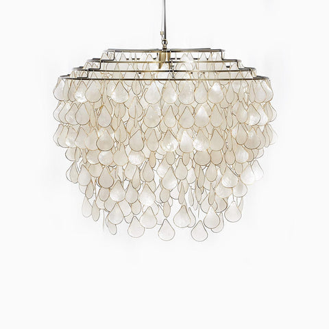Teardrop Capiz Chandelier