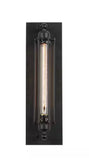 Farmhouse Matte Black Rectangle Wall Lamp 1-Light Industrial Sconce for Ambiance in Living Dining Room Kitchen Corridor
