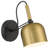 Collection: Porto Description: LED Reading Light Fixture Finish: Antique Brushed Brass with Black Diffuser Finish: N/A