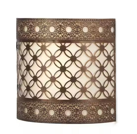 It's Exciting Lighting (Brand Rating: 4.2/5) Roma Barrel Indoor Battery Operated Integrated LED Wall Sconce with Candle Flicker Mode and Beige Shade