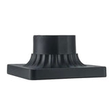 Bel Air Lighting Canby 5.5 in. Black Square Pier Mount Base for 3 inch Post Top Mounts
