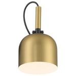 Collection: Porto Description: LED Reading Light Fixture Finish: Antique Brushed Brass with Black Diffuser Finish: N/A