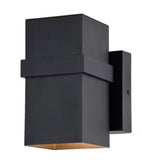 Lavage Aluminum 1-Light Black Cylinder Outdoor Contemporary Dark Sky Wall Lamp