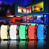 Outdoor LED Rope Lights - 120V 5050 LED Waterproof String Lighting | Indoor Cove Lighting - 164 Feet