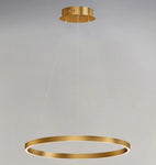 LED Matt Golden Ring Pendant