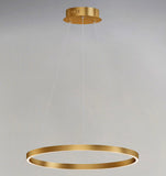 LED Matt Golden Ring Pendant